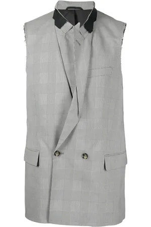 Marina Yee Peaked double-breasted cotton gilet