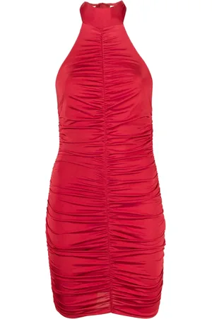 Noire Swimwear Ruched halterneck minidress