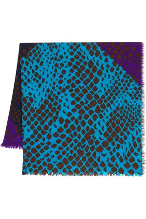 Saint Laurent 1980s snakeskin print silk scarf