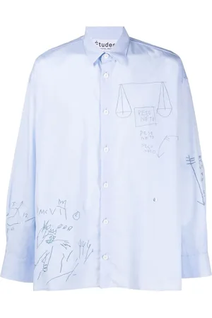 Etudes Doodle-print button-up shirt