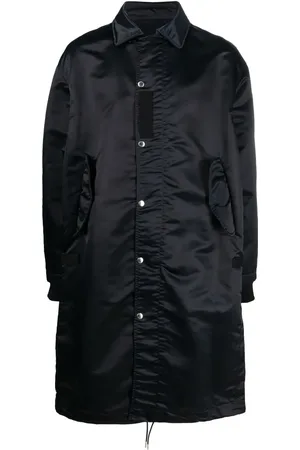 SACAI Press-stud fastening long coat