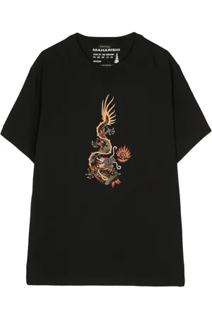 Maharishi Dragon-embroidered cotton T-shirt