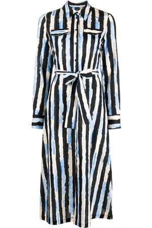 Pinko Assente striped cotton shirtdress