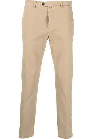 BRIGLIA Mid-rise slim-cut trousers