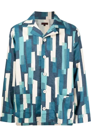 CLOT Geometric-print button-up shirt
