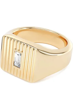 LOEV 14K yellow Eternity diamond signet ring