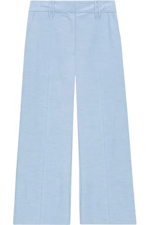 Ganni Mélange-effect tailored trousers