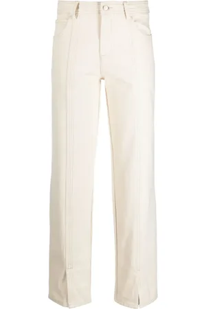 AERON Curl slit-detail straight-leg jeans