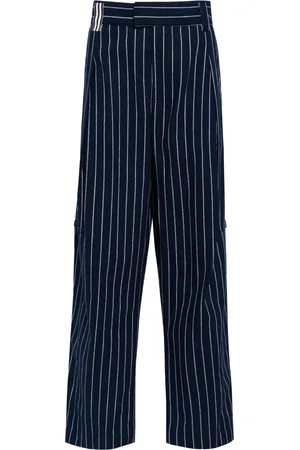 Marina Yee Pinstripe-pattern wide-leg trousers