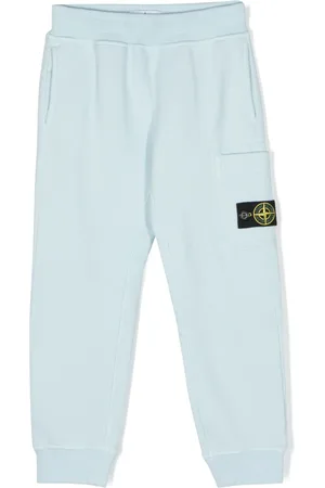 Stone Island Compass-badge cotton track pants