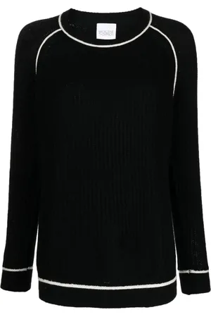 MADELEINE THOMPSON Contrasting-edge knitted jumper