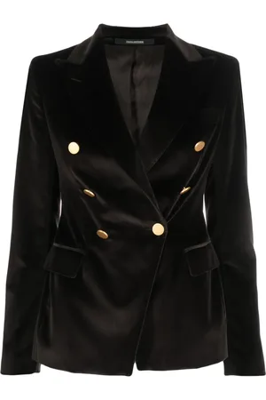 TAGLIATORE Jalicya velvet double-breasted blazer
