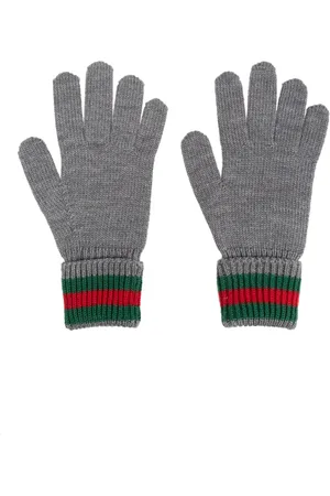 Gucci Ribbed-knit gloves
