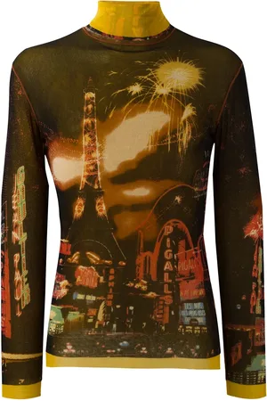 Jean Paul Gaultier Paris print top