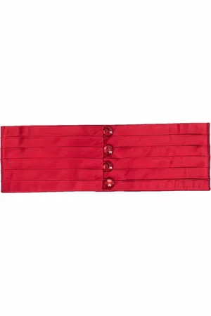 Saint Laurent 1980s silk smoking waist belt