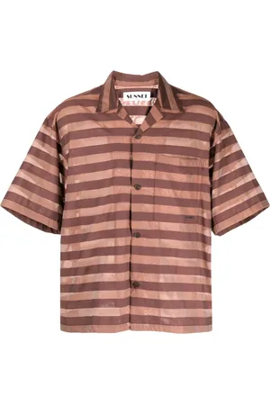 SUNNEI Striped cotton-blend shirt