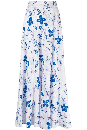 Dorothee Schumacher Floral-print seersucker maxi skirt