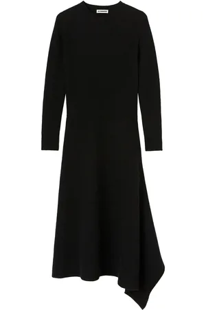 Jil Sander Wool asymmetric midi-dress