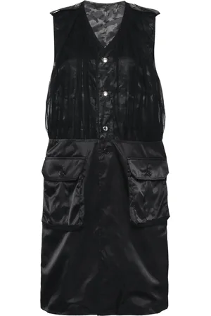 NOIR KEI NINOMIYA Tulle-panel sleeveless coat
