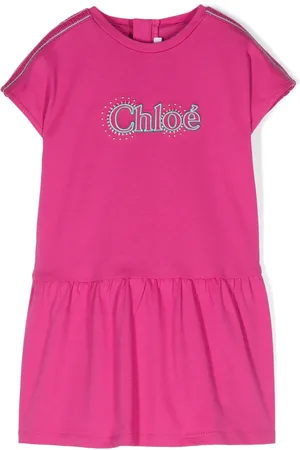 Chloé Logo-embroidered cotton dress