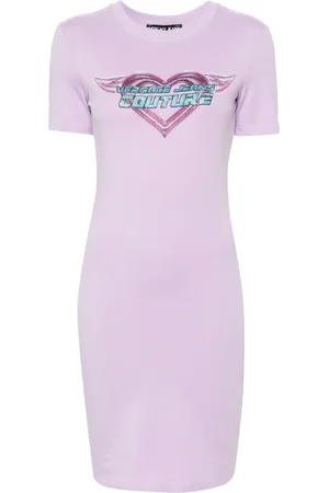VERSACE Rhinestone-embellished mini dress