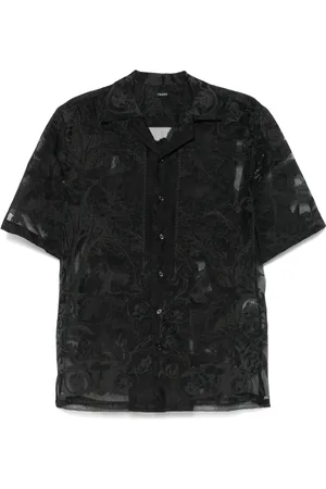 Taakk Ornament semi-sheer shirt