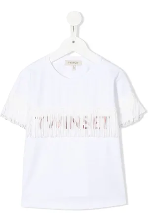 Twin-Set Fringed logo-print T-shirt