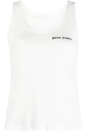Palm Angels Logo-print sleeveless tank top