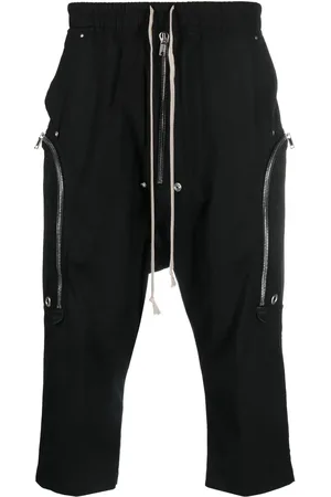 Rick Owens Cropped drawstring-waist trousers