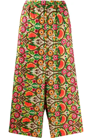 Comme des Garçons 2000s floral embroidered trousers