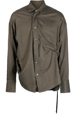 Marina Yee Spread-collar cotton shirt
