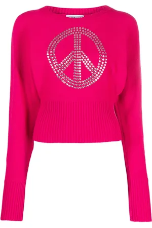 Moschino Rhinestone cropped jumper
