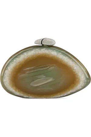 BENEDETTA BRUZZICHES Ariel geode-effect clutch bag