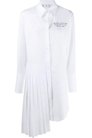 OFF-WHITE Embroidered logo shirt dress