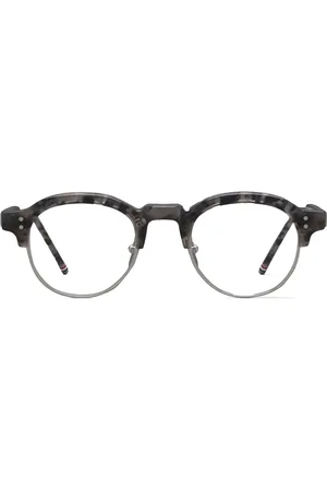 Thom Browne Tortoiseshell oval-frame glasses