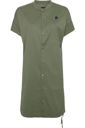 AGNÈS B. Baseball-collar shirt dress