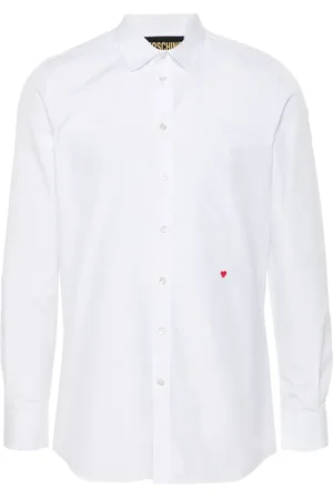 Moschino Heart-embroidered shirt