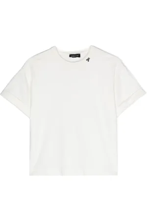 MONNALISA Brooch-detail crew-neck T-shirt