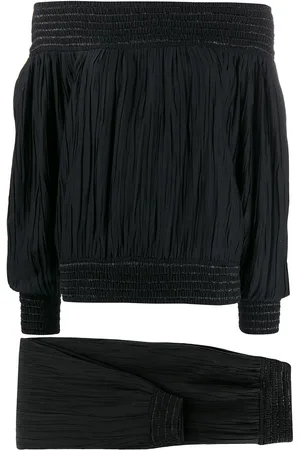 Issey Miyake 1970s gathered top and trousers set