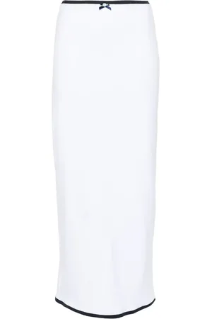 Rowen Rose Contrast-trim maxi skirt