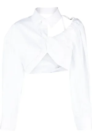 Jacquemus La Galliga asymmetric cropped shirt