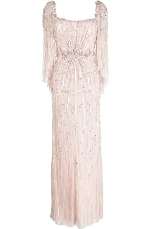 Jenny Packham Brightstar floral-appliqué fitted dress