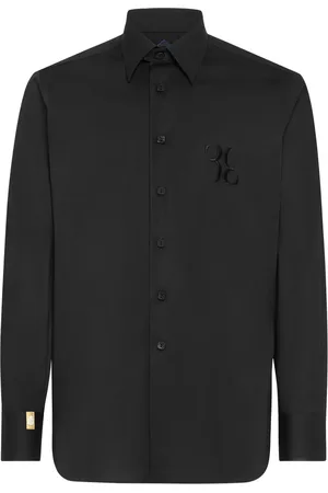 BILLIONAIRE Logo-embroidery cotton shirt
