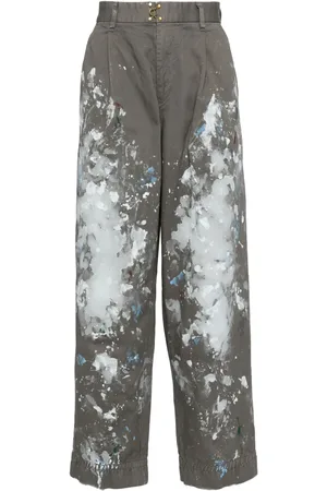Kolor Paint-splattered straight-leg trousers