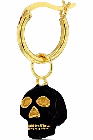 TRUE ROCKS Skull hoop earring