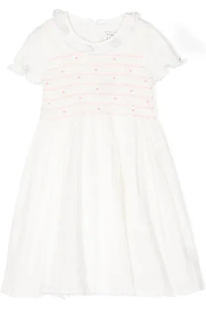 Rachel Riley Floral-embroidery short-sleeve dress