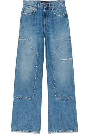 Purple Brand Wide-leg studded jeans