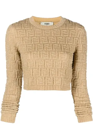 Fendi FF metallic threaded jumper