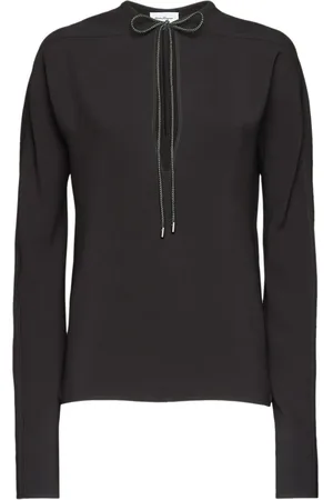 Salvatore Ferragamo Tie-neck long-sleeve blouse