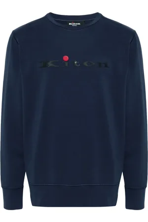 Kiton Logo-rubberised cotton sweatshirt